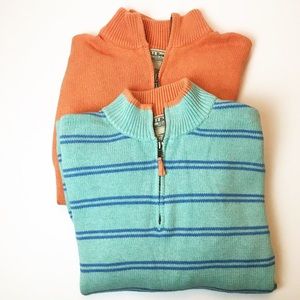 VTG 80’s LL Bean Women’s Large Cotton Knit Pullover Sweaters Pastel Preppy RARE